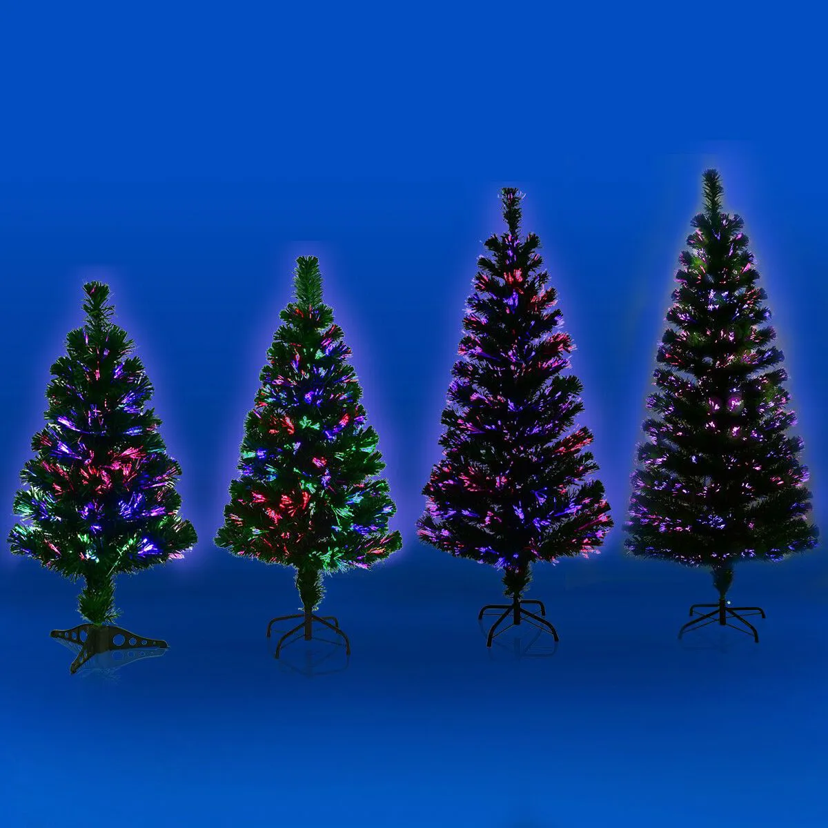 Artificial Fibre Optic Christmas Tree in sizes: 3ft / 4ft / 5ft / 6ft with Stand