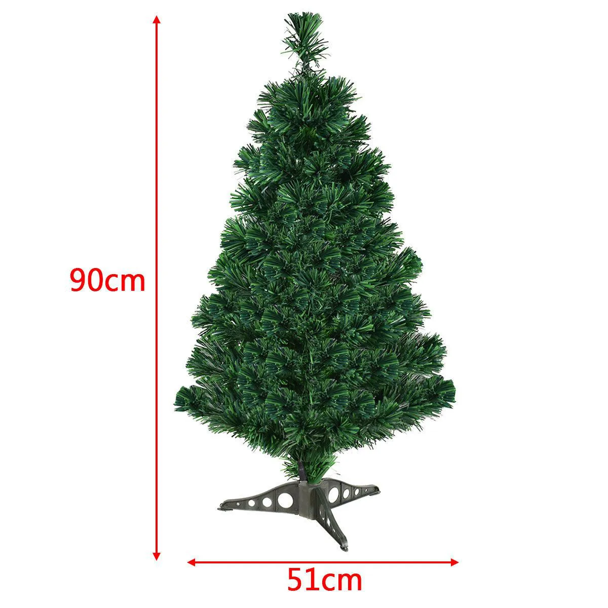 Artificial Fibre Optic Christmas Tree in sizes: 3ft / 4ft / 5ft / 6ft with Stand