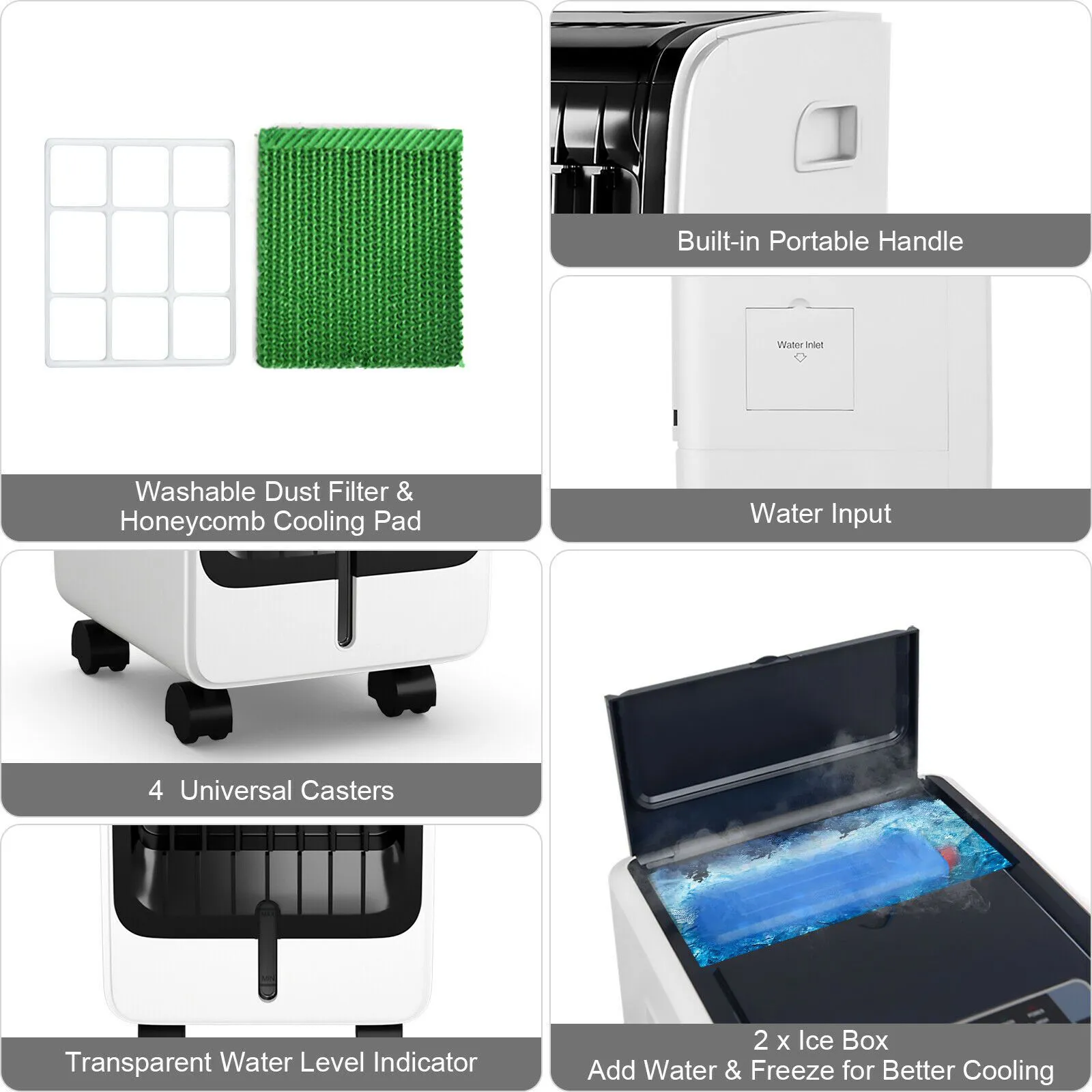 Air Cooler, Fan & Humidifier 3 Modes & Speeds