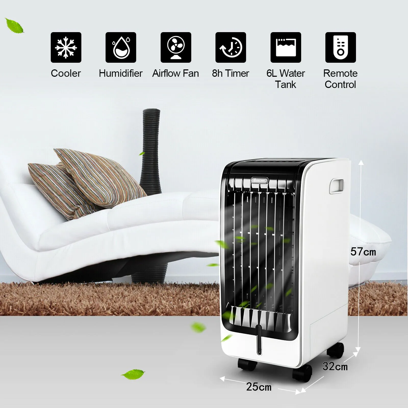 Air Cooler, Fan & Humidifier 3 Modes & Speeds